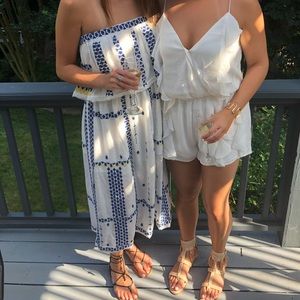 Strapless Free People midi dress